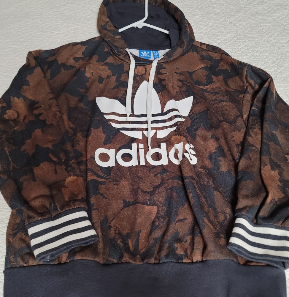 Adidas Camo Leaves Trefoil Hoodie Sweatshirt